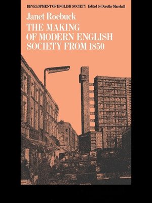 cover image of The Making of Modern English Society from 1850